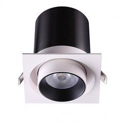 Novotech 358082 NT19 044 белый/черный Встраиваемый светильник IP20 LED 3000К 12W 220V LANZA 358082 - фото 113867