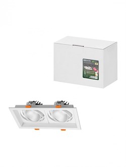 TDM Светильник встраиваемый карданный "Фокус-1" LED CSL-01-2x11-WW 22 Вт, 35°, 3000 К, 80 Ra, IP20 SQ0369-0411 - фото 114130