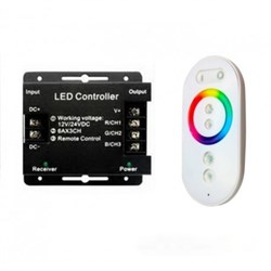 Контроллер для RGB 288W 24А с сенсорным пультом управления цветом (белый) - фото 11418