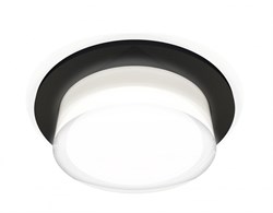 Ambrella Комплект встраиваемого светильника c акрилом XC7622043 SBK/FR/CL черный песок/белый матовый/прозрачный MR16 GU5.3 (C7622, N7160) XC7622043 - фото 114211