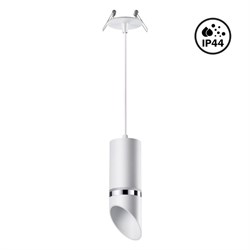 Novotech 370906 SPOT NT22 белый/хром Светильник встраиваемый влагозащищенный IP44 GU10 9W 220V DELTA 370906 - фото 114247