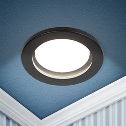 ЭРА Встраиваемый светильник влагозащищенный KL95 SBK GX53 IP44 черный Б0055812 - фото 114386