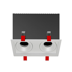 Varton Рамка для модульного светильника FLEX 50 12 двойная встраиваемая 110х220х130мм RAL9010 поворотная V1-R0-00435-10013-2000000 - фото 114456