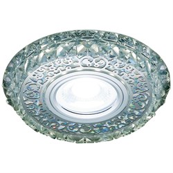 Ambrella Встраиваемый точечный светильник со светодиодной лентой S393 CH хром/прозрачный хрусталь/MR16+3W(LED WHITE) S393 CH - фото 114486