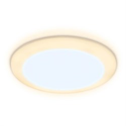 Ambrella Встраиваемый cветодиодный светильник с подсветкой и регулируемым крепежом DCR307 24W+6W 6400K/3000K 85-265V D230*35 DCR307 - фото 114767