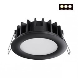 Novotech 358948 SPOT NT22 черный Встраиваемый светодиодный светильник с переключателем цветовой температуры IP20 LED 3000К\4000К\6000К 10W 220V LANTE 358948 - фото 115057
