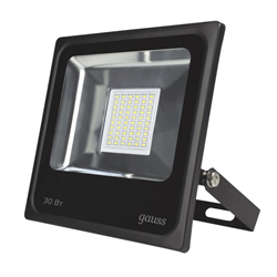 Прожектор светодиодный Gauss LED 20W IP65 6500К черный 1/60 - фото 11515