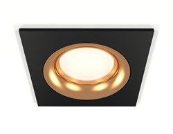 Ambrella Комплект встраиваемого светильника XC7632005 SBK/PYG черный песок/золото желтое полированное MR16 GU5.3 (C7632, N7014) XC7632005 - фото 115168