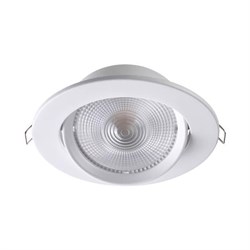 Novotech 357999 NT19 091 белый Встраиваемый поворотный светильник IP20 LED 3000К 15W 85-265V STERN 357999 - фото 115211