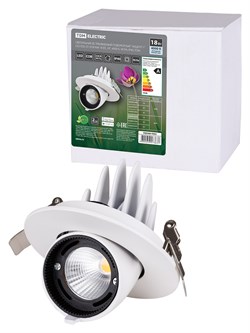 TDM Светильник встраиваемый поворотный "Акцент-1" LED DSL-01-018-NW 18 Вт, 24°, 4000 К, 90 Ra, IP40 SQ0369-0403 - фото 115212