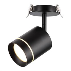 Novotech 357688 NT18 071 черный Встраиваемый светильник IP20 LED 3000K 9W 160-265V ARUM 357688 - фото 115217