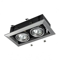 Maytoni Встраиваемый светильник Metal Modern GU10 2x50Вт DL008-2-02-S - фото 115248