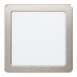Eglo 99168 Светодиодный встраиваемый светильник FUEVA 5, 10,5W (LED), 166х166, ET26, 1200lm, 3000K, сталь, никель 99168 - фото 115432