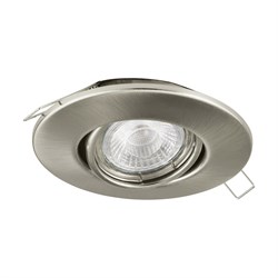 Eglo  Светильник LED встраиваемый PENETO 1 регулир., 1х3W(GU10), Ø108, сталь, никель матовый 95898 - фото 115562