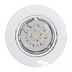 Eglo  Светодиодный встраиваемый светильник PENETO, 1x5W (GU10), Ø87, сталь, белый, теплый 94239 - фото 115678