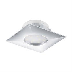 Eglo  Светильник LED встраиваемый PINEDA, 1х6W(LED), 78х78, пластик, хром 95798 - фото 115899