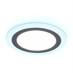 Ambrella Встраиваемый cветодиодный светильник с подсветкой DCR365 12W+4W 4200K/6400K 85-265V D195*28 DCR365 - фото 115909
