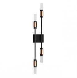 Odeon Light 5009/10WL L-VISION ODL24 матовый черный/ант.бронза/белый/металл/стекло Бра LED 10W 4000K 540лм CANDEL 5009/10WL - фото 116278