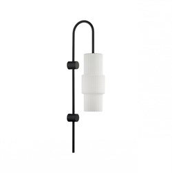 Odeon Light 5017/1W MODERN ODL23 335 черный/белый матовый металл/стекло Бра E14 1*40W PIMPA 5017/1W - фото 116375
