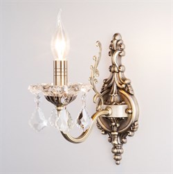 Eurosvet Бра с хрусталем 3281/1 античная бронза / прозрачный хрусталь 00000065241 - фото 116381