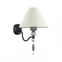 Odeon Light 4896/1W MODERN ODL_EX23 25 черный матов./серый/молочный металл/керамика/ткань Бра E14 1*40W SOCHI 4896/1W - фото 117080
