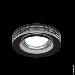 Светильник Gauss Glass CR036 Черный, Gu5.3 1/30 - фото 11770