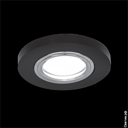 Светильник Gauss Mirror RR001 Круг. Кристал черный/Хром, Gu5.3 1/50 - фото 11778
