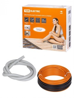TDM Двухжильный теплый пол в стяжку ПРОФИ", 28 м, 550 Вт, S укладки 3,2-4,6 м?," SQ2501-0016 - фото 117902