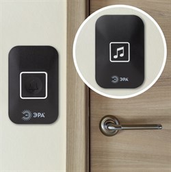 ЭРА Звонок дверной С97 беспроводной, от сети, черный, 60 мелодий Б0054086 - фото 118085