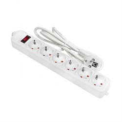 EKF PROxima Сетевой фильтр 6*1,8м 16А/3,2кВт с выкл. c/з ПВС 3х1,0 Блокбастер XL UFA16-310-6-018 - фото 118128