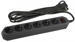 ЭРА USF-6es-5m-B-BOX Сетевой фильтр базовая защита, с/з, с выключателем, 6гн, 5м, ПВС, 10А, черный Б0037265 - фото 118159