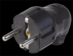 IEK ВПу11-02-Ст Вилка разборная угловая с з/к 16А черная EVP11-16-01-K02 - фото 118185