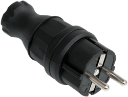 IEK OMEGA ВБп3-1-0м Вилка прямая IP44 PKR01-016-2-K02 - фото 118188