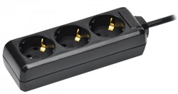 IEK Удлинитель У03 3 места с/з 3м 3х1мм2 16А 250В чер. WYP10-16-03-03-Z-K02 - фото 118244