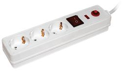 IEK Сетевой фильтр СФ-03К-выкл. 3 места 2Р+PЕ/1,5метра 3х1мм2 WFP10-16-03-01-N - фото 118279