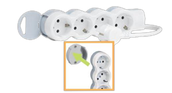 Legrand Стандарт Бело-серый Удлинитель 4x2К+З, кабель 5м, возможно крепление к стене 695008 - фото 118354