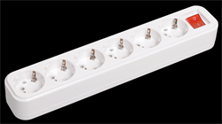 IEK Розетка переносная разб. с выкл. К06В 6 мест CLASSIC KYP11-16-06-00-ZK - фото 118368