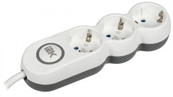 IEK UNO Удлинитель У03В 3 места 2P+PE/1,5м 3х1,5мм2 16А/250В UNO WYP53-16-03-D15-ZK - фото 118372