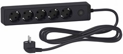 Schneider Electric Unica Extend Черный Удлинитель 5 розеток 2К+З, кабель 3м ST9453B - фото 118396