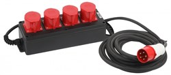 ЭРА Удлинитель силовой ЭРА IND380-U-4e-5x4-5m-IP44 на 380В на каучуковой колодке 4 розетки 4xCEE 5P 5м КГ 5х2,5 32A IP44 Б0057318 - фото 118420