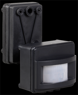 IEK Датчик движения ДД 017 черный, макс. нагрузка 1100Вт, угол обзора 120град., дальность 12м, IP44, LDD13-017-1100-002 - фото 118740