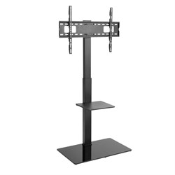 Напольная стойка с кронштейном для телевизора 37"-70" дюймов с дополнительной полкой для медиаоборудования Rexant 38-0318 - фото 122312