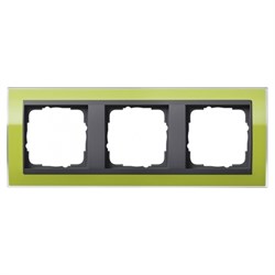 Рамка 3-пост, Gira Event Clear для центральных вставок цвета "антрацит" зеленый - фото 12370