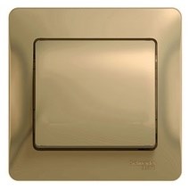 Glossa Титан Выключатель 1-клавишный, сх.1 (в сборе с рамкой) - фото 12524