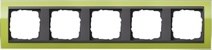 Рамка 5-пост, Gira Event Clear для центральных вставок цвета "антрацит" зеленый - фото 12707