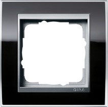 Рамка 1-пост, Gira Event Clear для центральных вставок "алюминий" Чёрный - фото 12712