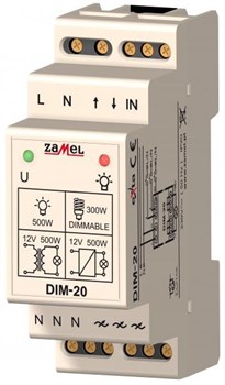Zamel Диммер 500Вт IP20 на DIN рейку для л/н, обм/тр, эл/тр, комп. люм/ ламп - фото 14849