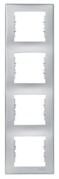 Sedna Алюминий Рамка 4-я вертикальная - фото 16806
