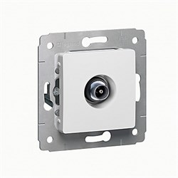 Legrand DIY Cariva Бел Розетка TV единственная 1.5 дБ, 0-2400 МГц - фото 22676