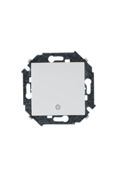 Simon 15 Белый Выключатель кнопочный с пиктограммой, 16А, 250В, винт.зажим - фото 23401